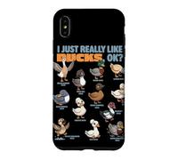 I Just Really Like Ducks Ok Waterfowl Animal Lover Cute Duck Case for iPhone XS Max