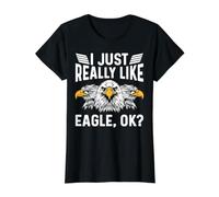 I Just Really Like Eagle Ok for a Bird Watcher Value Graphic T-Shirt, Women, Black, L