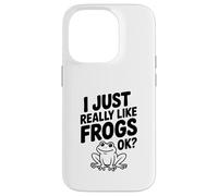I Just Really Like Frogs Okay? Cute Frog Lovers Case for iPhone 14 Pro
