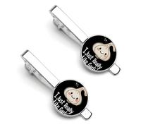 I Just Really Like Garlic Men's Tie Clips Necktie Bar Pinch Clip Set of 2 Formal Business Wedding Accessories