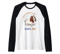I Just Really Like Goats Ok Farm Animal Cute Boer Goat Raglan Baseball Tee