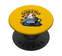 I Just Really Like Guinea Pigs And Coffee Lover Humerous Pun PopSockets Adhesive PopGrip