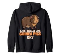 I Just Really Like Guinea Pigs Ok Cute Teddy Guinea Pig Zip Hoodie