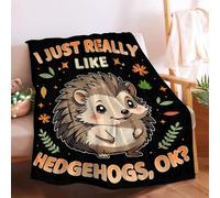 I Just Really Like Hedgehogs,ok? Soft Blanket, Lightweight Flannel Throw Blankets for Couch Bedding Travel, Practical Heartfelt Gift for Loved Ones S 40x50in, Kid/Child Gift