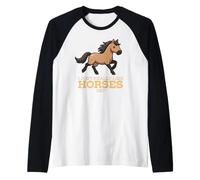 I Just Really Like Horses Ok Farm Animal Mustang Horse Raglan Baseball Tee