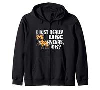 I Just Really Like Hyenas Ok Cute Hyena Costume Zip Hoodie