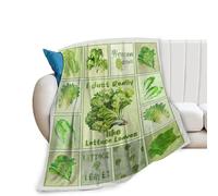I Just Really Like Lettuce Leaves Blanket Soft Warm Vegetable Food Flannel Fleece Throw Blanket Cozy Bedding Stuff Decor Plush Blanket Gifts for Lover Girl Boys Adults Women Bed Travel 40"x50"