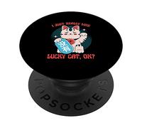 I Just Really Like Lucky Cat Ok Symbol Lucky Cat PopSockets Swappable PopGrip