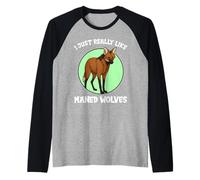 I just Really Like Maned Wolves Maned Wolf Raglan Baseball Tee