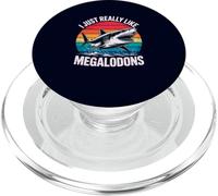 I Just Really Like Megalodons Funny Prehistoric Shark Lover PopSockets PopGrip for MagSafe