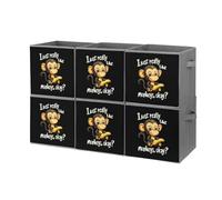 I Just Really Like Monkeys Cube Storage Bin Foldable Oxford Cloth Open Storage Basket with Handles for Closet Shelf