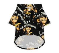 I Just Really Like Monkeys Dog Shirts Summer Pet Clothes Comfort T-Shirts Short Sleeveless Top for Cats Dogs M