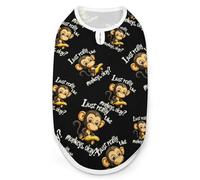 I Just Really Like Monkeys Dog Shirts Summer Pet Clothes Comfort T-Shirts Vest Sleeveless Tank Top for Cats Dogs M