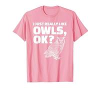 I Just Really Like Owls OK T-Shirt, Men, Pink, 3X-Large