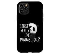 I Just Really Like Pandas, OK? Cute Watercolor Panda Art Case for iPhone 11 Pro