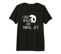 I Just Really Like Pandas, OK? Cute Watercolor Panda Art Premium T-Shirt