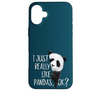 I Just Really Like Pandas, Ok? Funky Panda Bear Case for iPhone 16 Plus