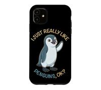 I Just Really Like Penguins Ok Animals Lover Little Penguin Case for iPhone 11