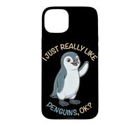 I Just Really Like Penguins Ok Animals Lover Little Penguin Case for iPhone 15 Plus
