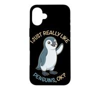 I Just Really Like Penguins Ok Animals Lover Little Penguin Case for iPhone 16 Plus