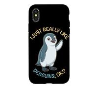 I Just Really Like Penguins Ok Animals Lover Little Penguin Case for iPhone X/XS