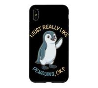 I Just Really Like Penguins Ok Animals Lover Little Penguin Case for iPhone XS Max