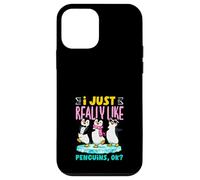 I Just Really Like Penguins, Ok? Funny Penguin Lover Case for iPhone 12 mini