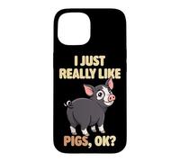 I Just Really Like Pigs Ok Farm Animal Cute Berkshire Pig Case for iPhone 15