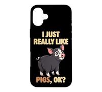 I Just Really Like Pigs Ok Farm Animal Cute Berkshire Pig Case for iPhone 16 Plus