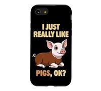 I Just Really Like Pigs Ok Farm Animal Cute Hereford Pig Case for iPhone SE (2020) / 7/8