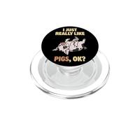I Just Really Like Pigs Ok Farm Gloucestershire Old Spot Pig PopSockets PopGrip for MagSafe