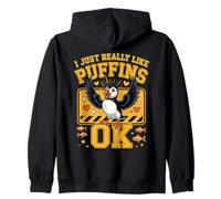 I Just Really Like Puffins Ok Seabird Birder Zip Hoodie