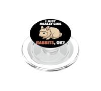 I Just Really Like Rabbits Ok Animal Cute Lionhead Rabbit PopSockets PopGrip for MagSafe