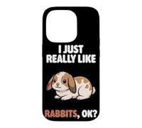 I Just Really Like Rabbits Ok Animal Cute Mini Lop Rabbit Case for iPhone 14 Pro