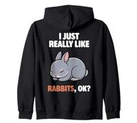 I Just Really Like Rabbits Ok Animal Netherland Dwarf Rabbit Zip Hoodie
