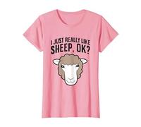 I Just Really Like Sheeps, Ok? Sheep Herder Sheep Farmer T-Shirt, Women, Pink, Medium