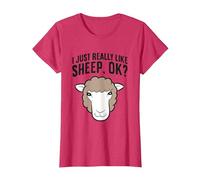 I Just Really Like Sheeps, Ok? Sheep Herder Sheep Farmer T-Shirt, Women, Red Heather, X-Small