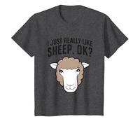 I Just Really Like Sheeps, Ok? Sheep Herder Sheep Farmer T-Shirt, Youth, Dark Heather Grey, 3T