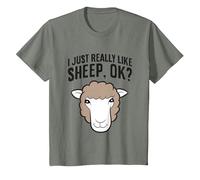 I Just Really Like Sheeps, Ok? Sheep Herder Sheep Farmer T-Shirt, Youth, Olive Heather, 3T