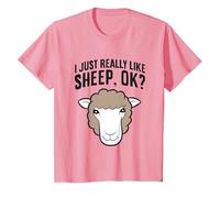 I Just Really Like Sheeps, Ok? Sheep Herder Sheep Farmer T-Shirt, Youth, Pink, Medium
