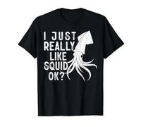 I Just Really Like Squid, Ok? Value Graphic T-Shirt, Men, Black, M
