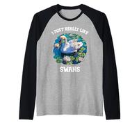 I just Really Like Swans. Swans Swan Raglan Baseball Tee
