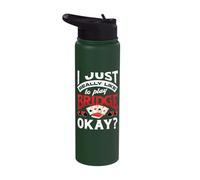I Just Really Like to Play Bridge Okay Bridge Player Stainless Steel Insulated Water Bottle