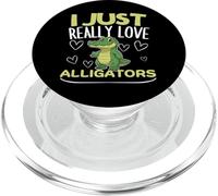 I Just Really Love Alligators Funny Gators PopSockets PopGrip for MagSafe
