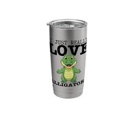 I Just Really Love Alligators Funny Gators Stainless Steel Insulated Tumbler