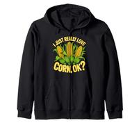 I Just Really Love Corn Ok Fun Corn on The Cob Zip Hoodie
