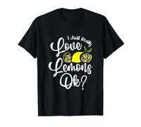 I Just Really Love Lemons Ok Funny Lemon Fruit Value Graphic T-Shirt, Men, Black, L