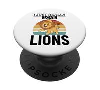 I Just Really Love Lions PopSockets Adhesive PopGrip