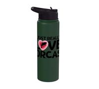 I Just Really Love Orcas Funny Whale Orca Stainless Steel Insulated Water Bottle