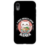 I Just Really Love Ramen Cute Anime Cat Noodle Bowl Case for iPhone XR